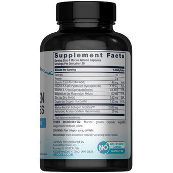 Marine Collagen Peptides + Hyaluronic Acid, 120 Fish Gelatin Capsules - Image 7