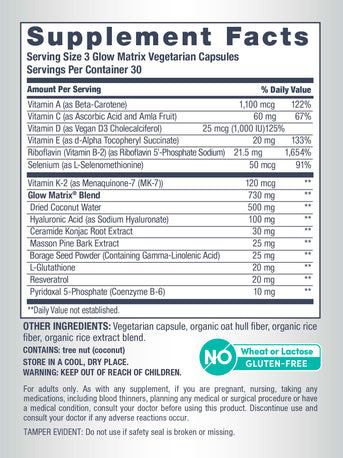 Glow Matrix Advanced Skin Hydrator, 90 Vegetarian Capsules - Image 2