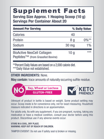 Grassfed Collagen Peptides, 14 oz (400 g) Powder - Image 3