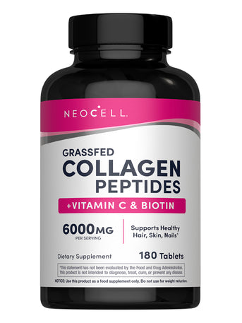 Grassfed Collagen Peptides  + C & Biotin, 180 Caplets - Image 2