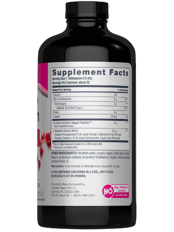 Collagen Liquid, 16 fl oz Pomegranate Flavor - Image 7