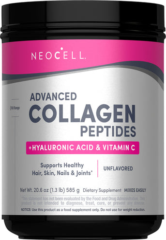 Advanced Collagen Peptides + Hyaluronic Acid + C, 20.6 oz (585 g) Powder - Image 1