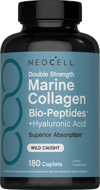Marine Collagen Bio-Peptides Double Strength + Hyaluronic Acid, 180 Caplets - Image 1