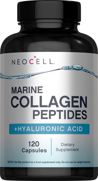Marine Collagen Peptides + Hyaluronic Acid, 120 Fish Gelatin Capsules - Image 1