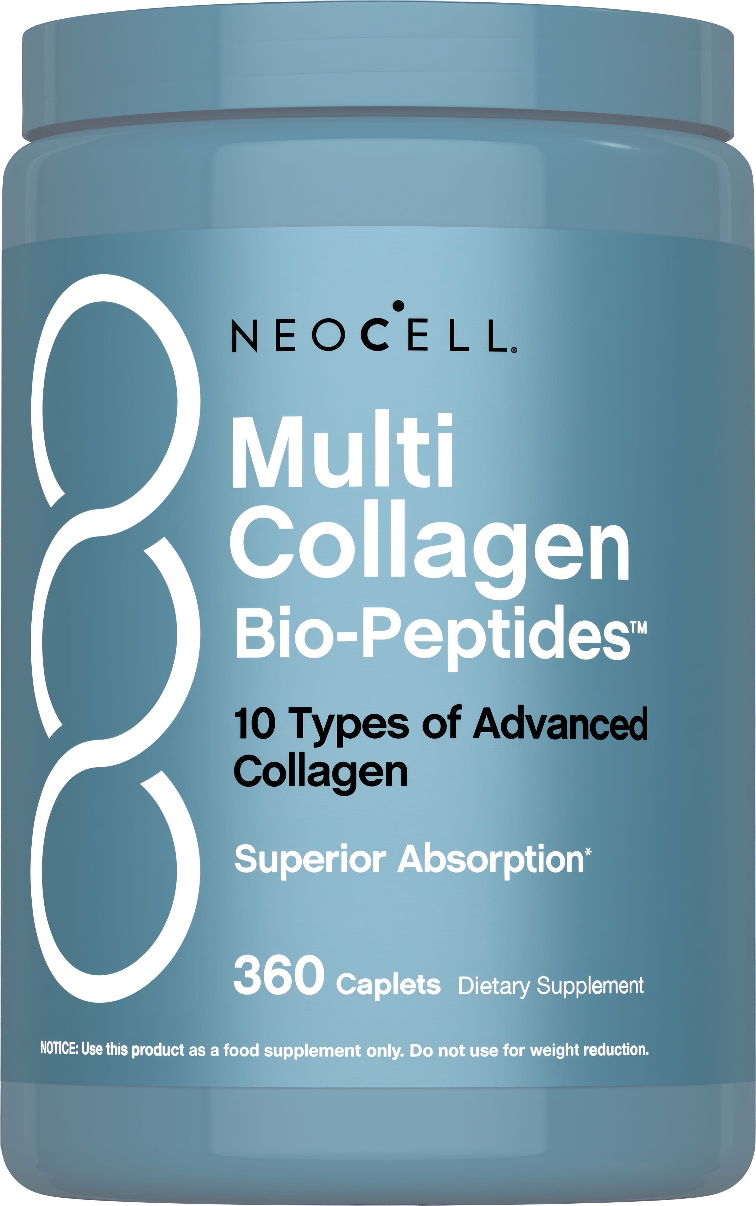 Multi Collagen Bio-Peptides Protein, 6000 mg, 360 Caplets – Neocell