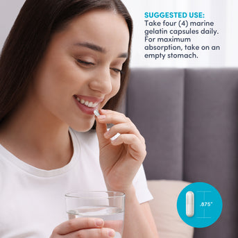 Marine Collagen Peptides + Hyaluronic Acid, 120 Fish Gelatin Capsules - Image 5