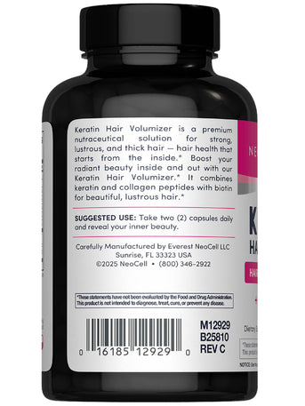 Keratin Hair Volumizer, 60 Vegetarian Capsules - Image 8