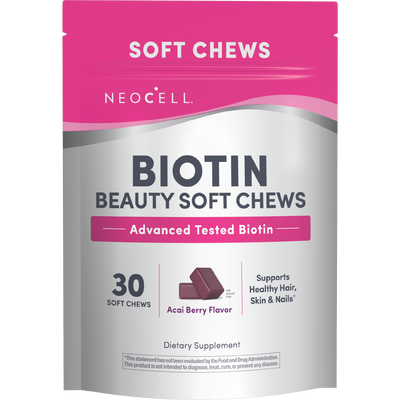 Biotin Schönheit Acai Beere Geschmack, 30 Köstliche Kaubonbons