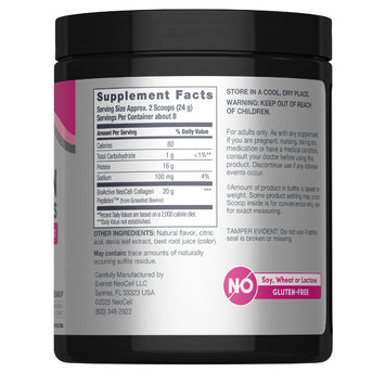 Peptidi di Collagene da Bovini Nutriti ad Erba, Gusto Frutti di Bosco e Limone, 190 g (6,7 oz) in Polvere - Image 9