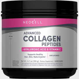 Advanced Collagen Peptides + Hyaluronic Acid + C, 13.7 oz (390 g) Powder