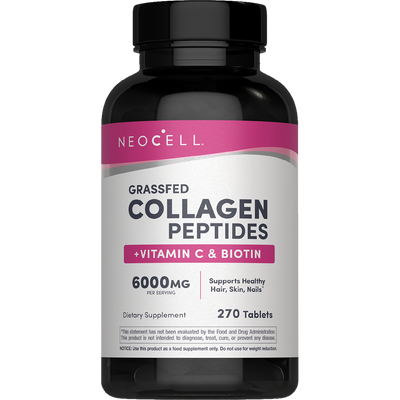 Weidekollagen-Peptide + C & Biotin, 6000 mg, 270 Tabletten