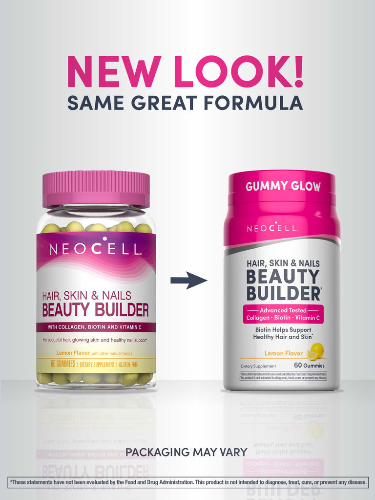neocell glutathione NeoCell, Hair, Skin & Nails Beauty Builder, Lemon, 60 Gummies