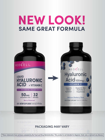 Hyaluronic Acid 100 mg plus C Liquid Blueberry Flavor, 16 fl oz (473 mL) Bottle - Image 4