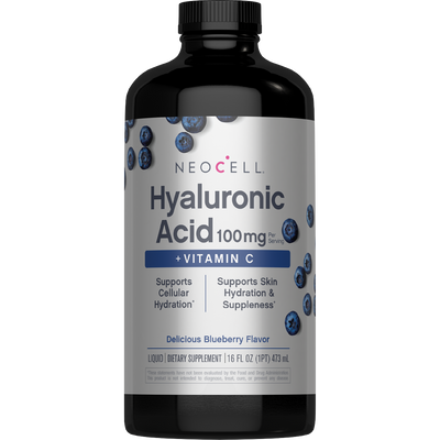 Hyaluronsäure 100 mg plus C Flüssigkeit mit Blaubeergeschmack, 16 fl oz (473 mL) Flüssigkeit