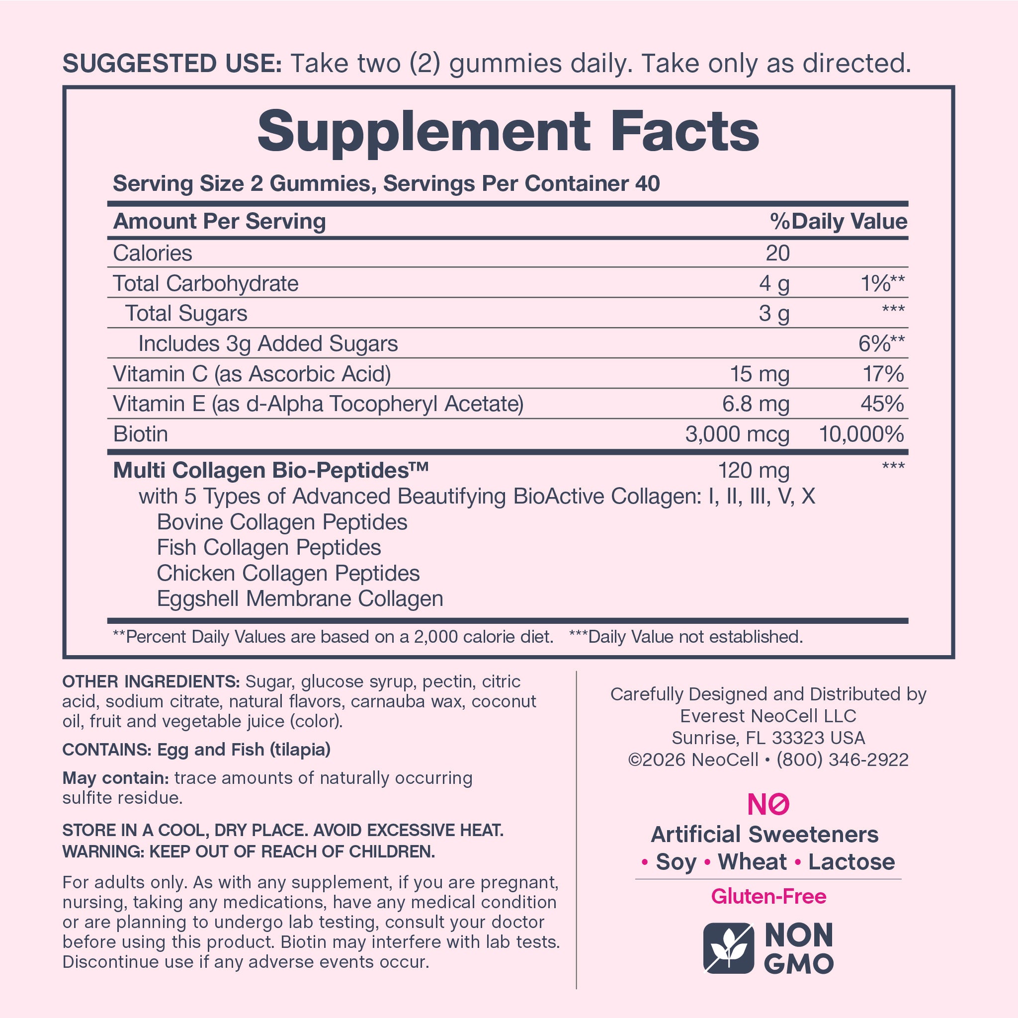 Hair, Skin & Nails + Multi Collagen Bio-Peptides Gummies