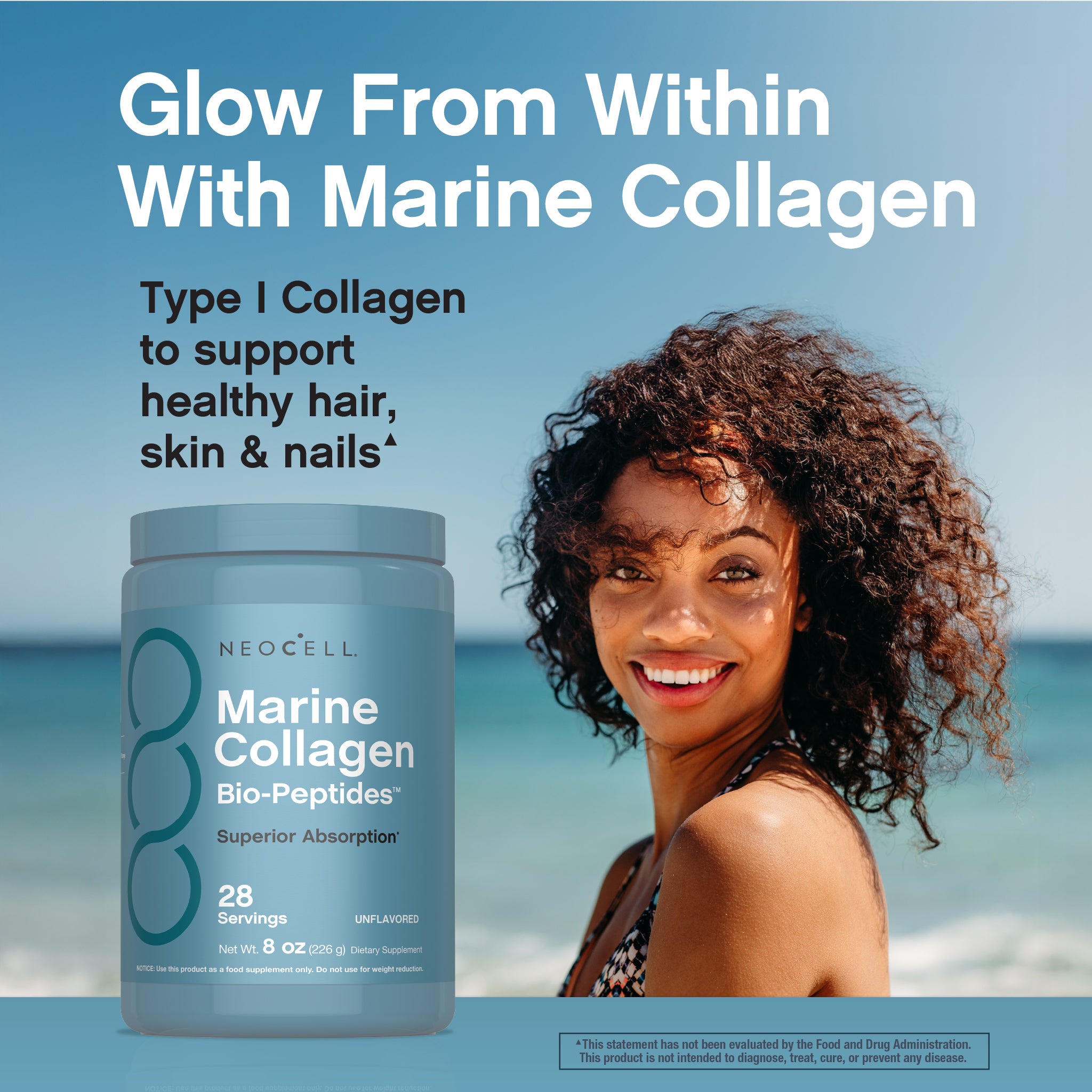 その他 marine collagens l Marine Collagen Bio-Peptides, 8 oz (226 g) Powder – Neocell