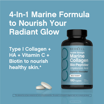 Marine Collagen Bio-Peptides Double Strength + Hyaluronic Acid, 180 Caplets - Image 6