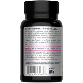 Biotina 10,000 MCG Disolución Rápida, 180 Tabletas de Disolución Rápida - Image 8