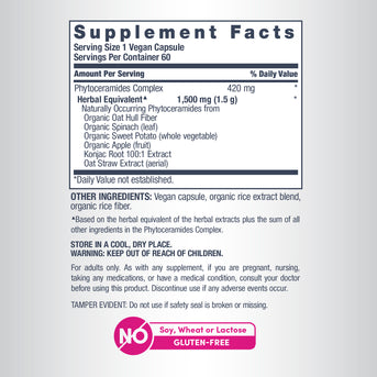 Phytoceramides Complex Advanced Formula, 60 Vegan Capsules - Image 2