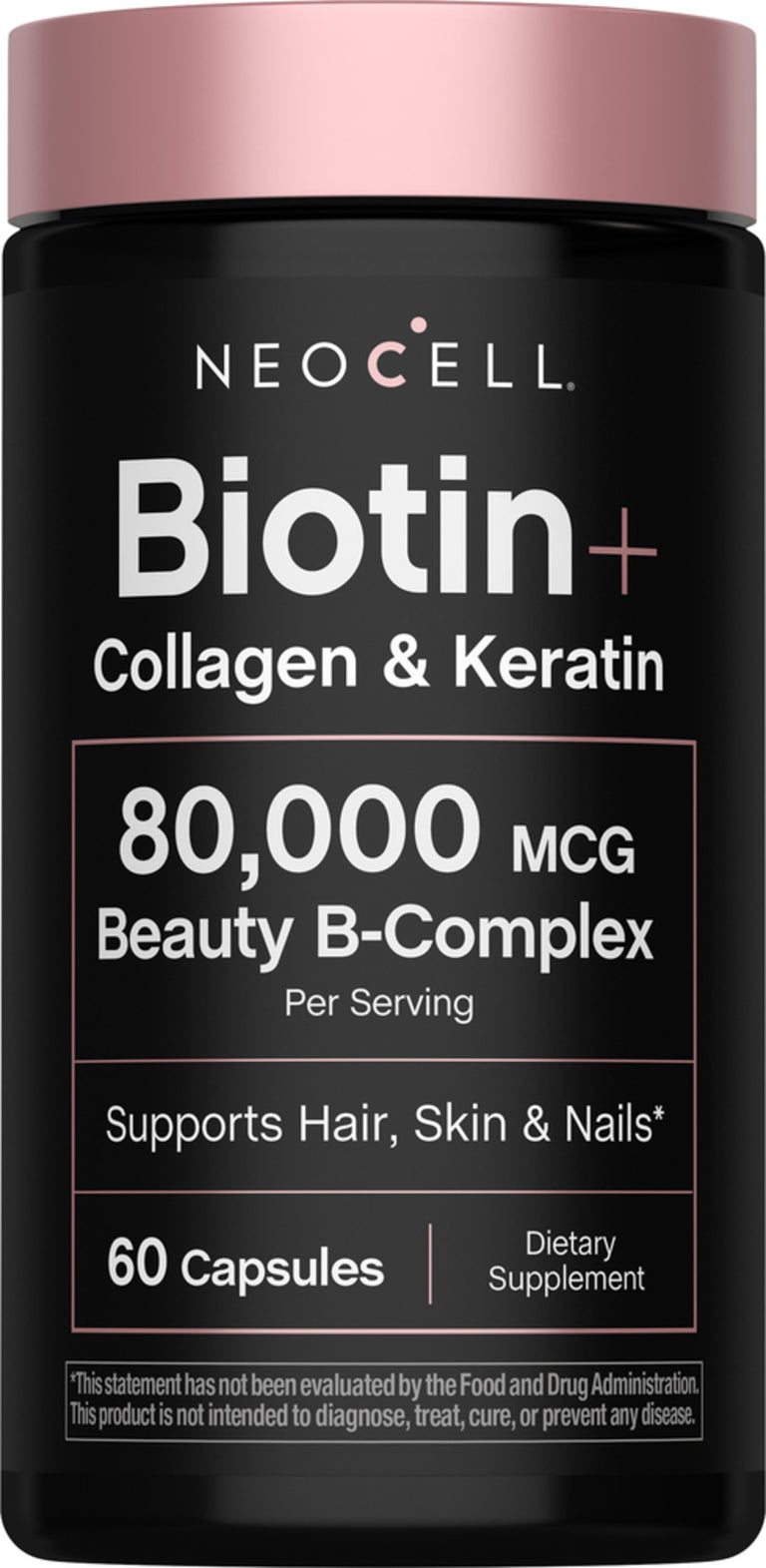 Biotina + Colágeno e Queratina, 60 Cápsulas - Image 1