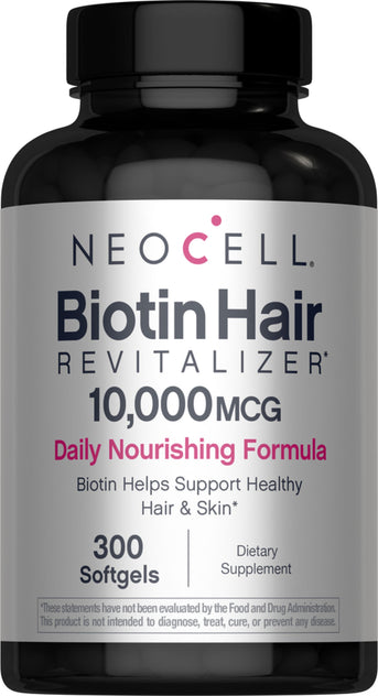 Biotin Hair Revitalizer, 10,000 mcg, 300 Softgels - Image 1