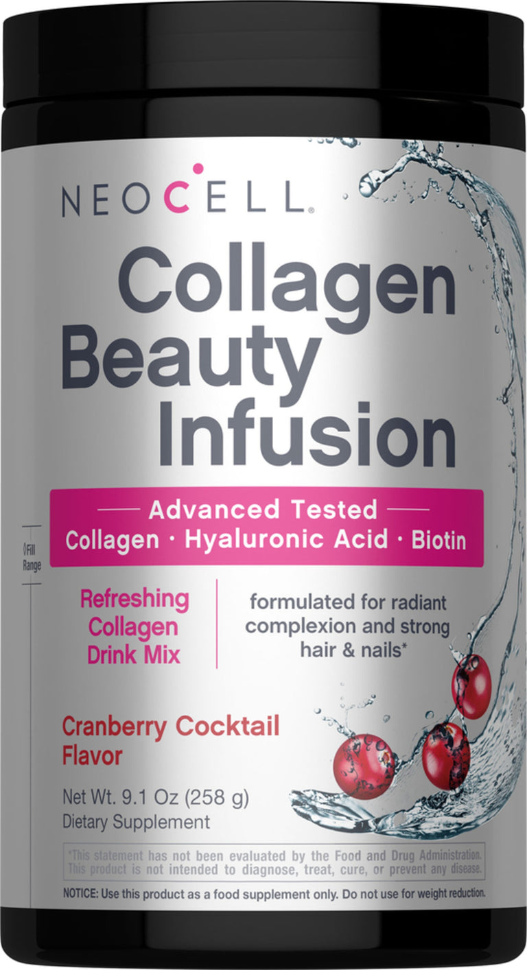 Collagen Beauty Infusion mit Hyaluronsäure + Biotin, Cranberry-Cocktail-Geschmack, 258 g Pulver - Image 1