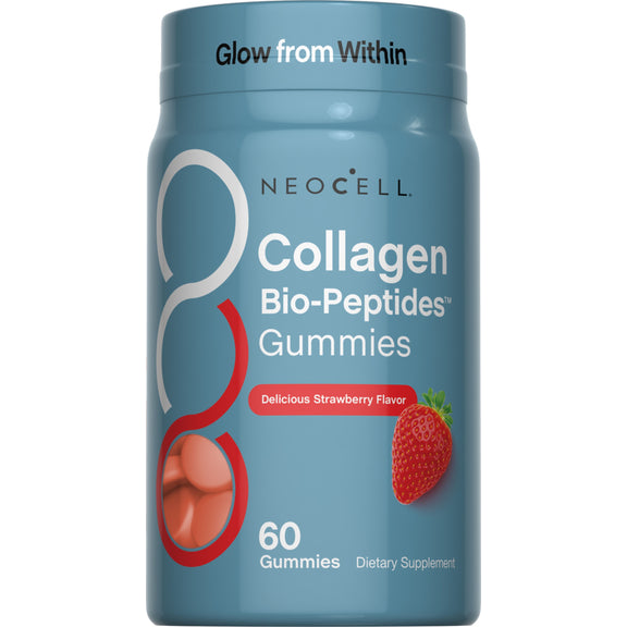 Gommosi di Bio-Peptidi di Collagene al gusto Fragola, 60 Gustosi Gommosi