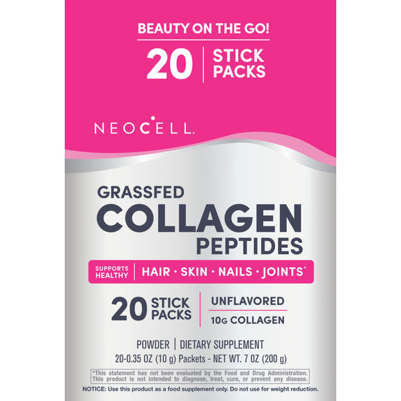 Collagen Peptides 10 gram Stick Packs, 20 Stick Packs