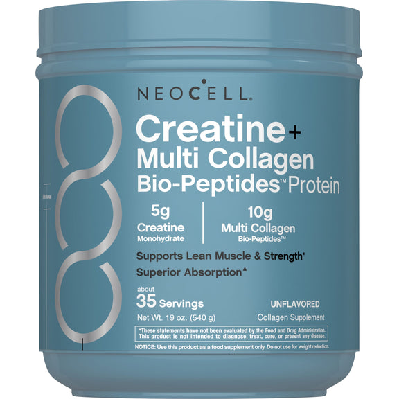Creatine + Multi Collagen Bio Peptides Protein, 19 oz. (540 g) Powder