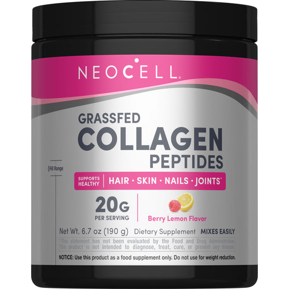 Grassfed Collagen Peptides Berry Lemon Flavor, 6.7 oz (190 g) Powder