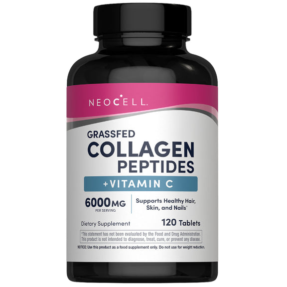 Grassfed Collagen Peptides + C, 6000 mg (per serving), 120 Caplets