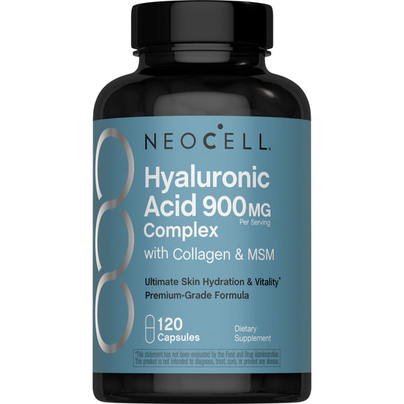 Complesso di Acido Ialuronico 900 mg con Collagene e MSM, 120 Capsule