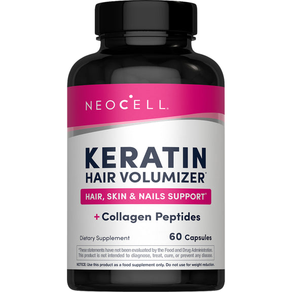 Keratin Hair Volumizer, 60 Vegetarian Capsules