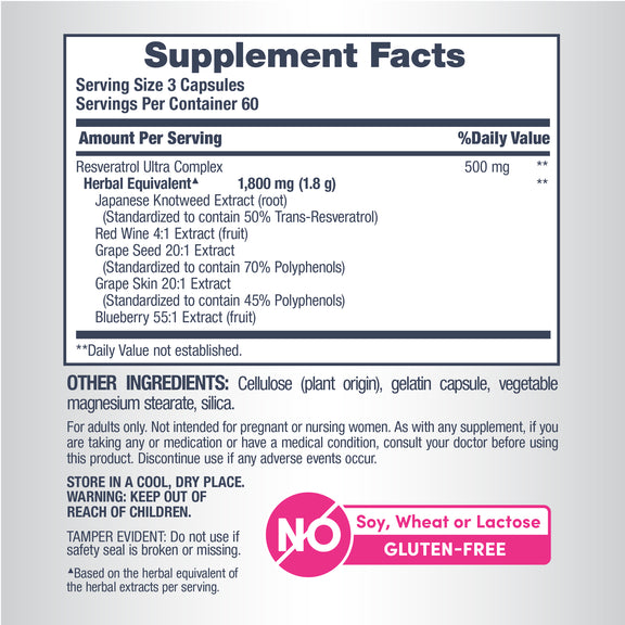 Resveratrol Ultra Complex, 200 Capsules