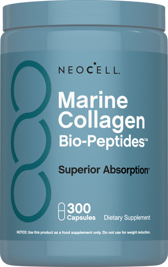 Marine Collagen Peptides + Hyaluronic Acid, 300 Fish Gelatin Capsules - Image 1
