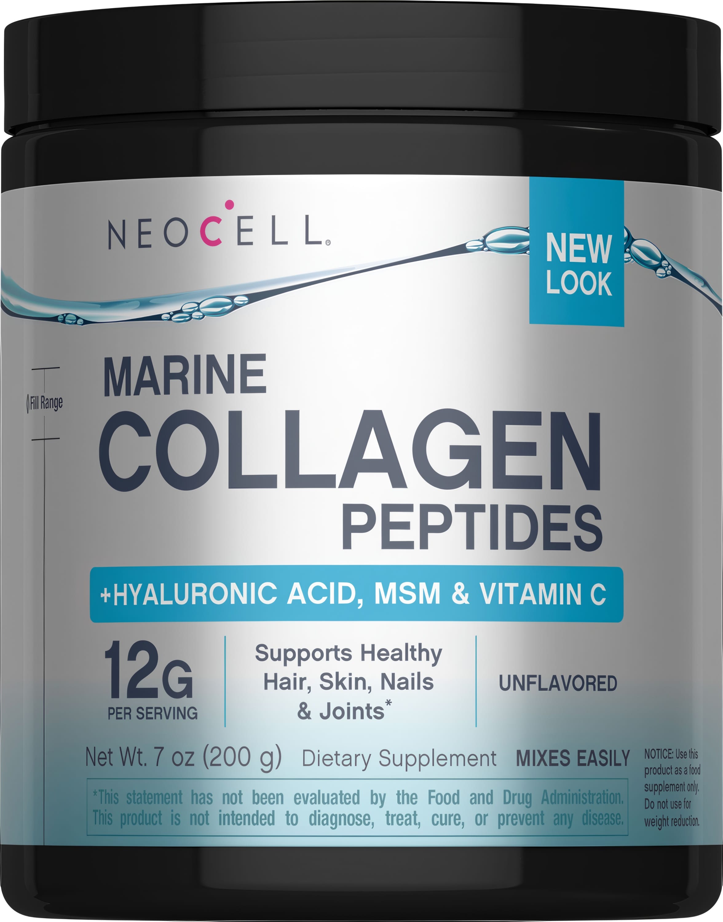 Collagène Marin En Poudre + Acide Hyaluronique - Saveur Grenade - 27 Portions - Neuf