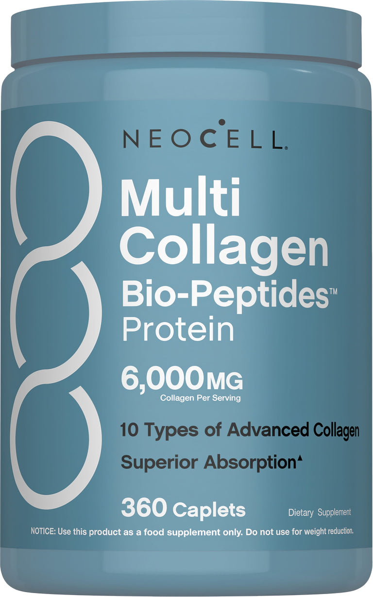 Protéine de Bio-Peptides de Collagène Multi, 6000 mg, 360 Comprimés - Image 1