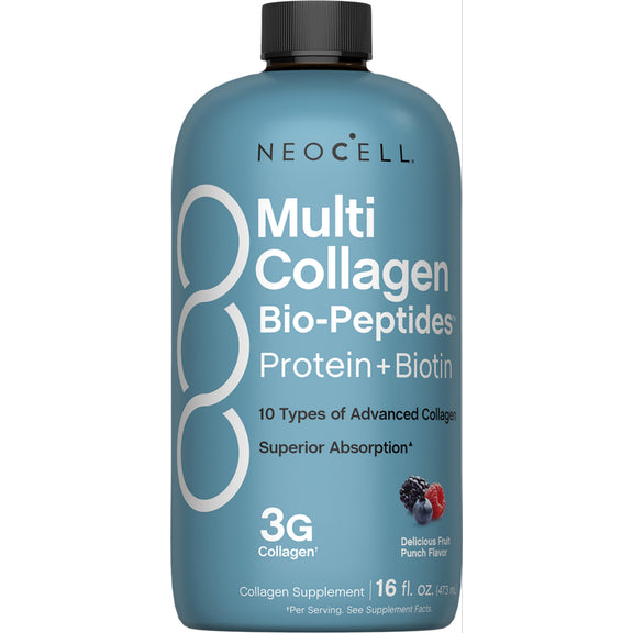 Multi Collagen Bio-Peptides Protein + Biotin Delicious Fruit Flavor, 16 (437 mL) fl oz