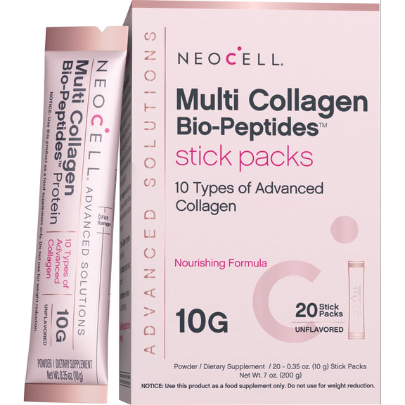 Multi Collagen Bio-Peptides Unflavored, 20 Stick Packs