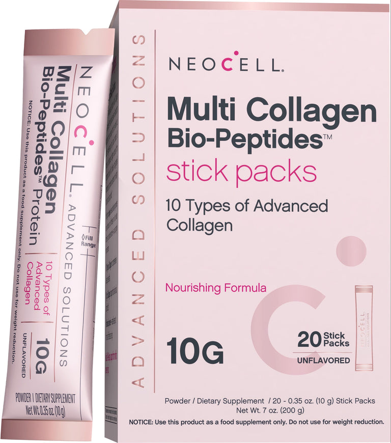 Multi Collagen Bio-Peptides Unflavored, 20 Stick Packs - Image 1