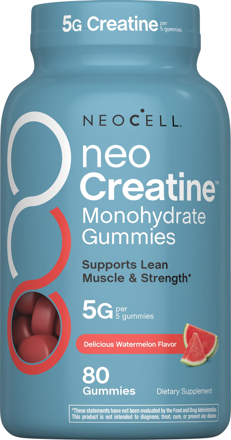 neoCreatine Monohydrate Gummies Delicious Watermelon Flavor, 80 Gummies - Image 1