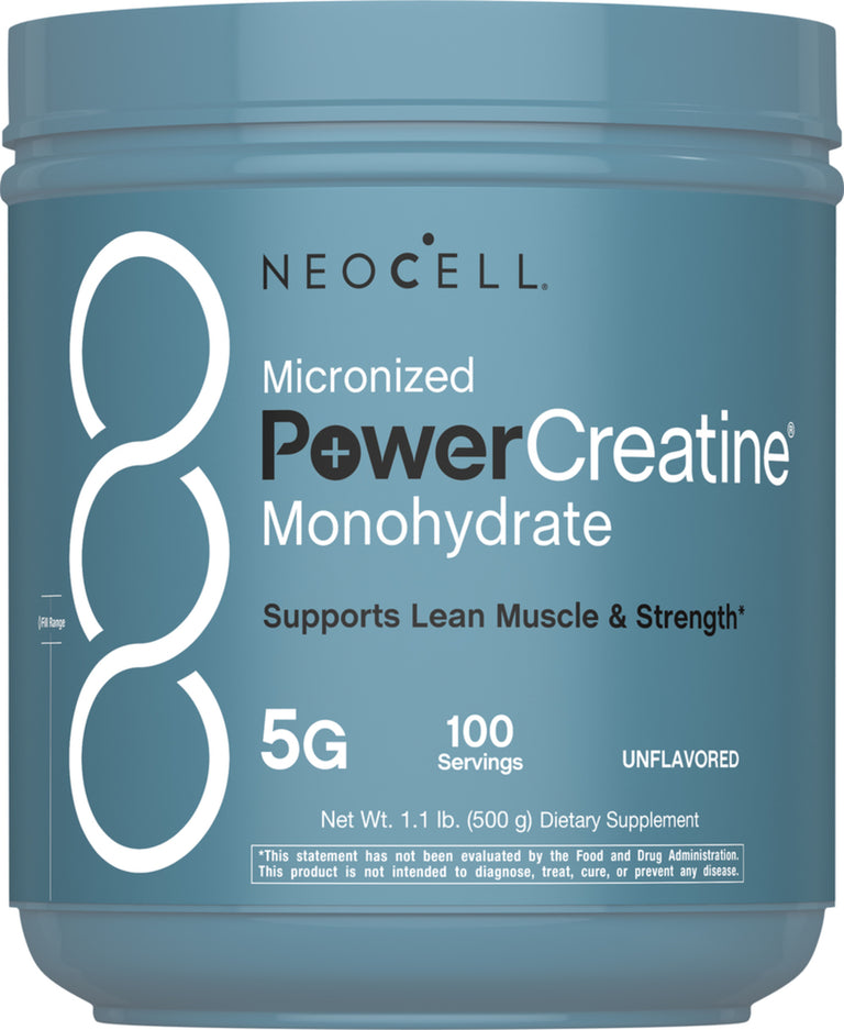 Power Creatine Micronized Monohydrate, 1.1 lb (500 g) Bottle - Image 1