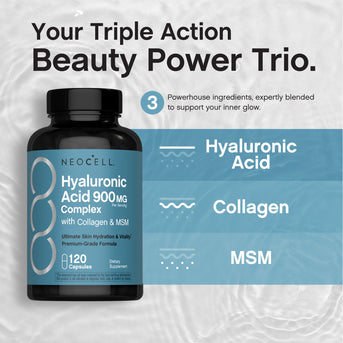 Hyaluronic Acid Complex 900 mg with Collagen & MSM, 120 Capsules - Image 4