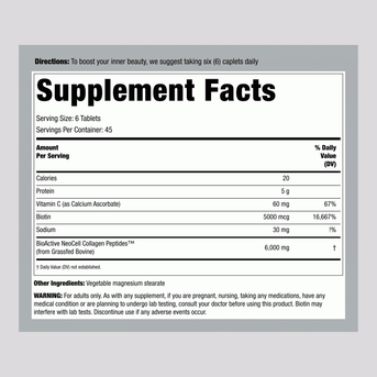Weiderind-Kollagenpeptide + C & Biotin, 270 Tabletten - Image 2
