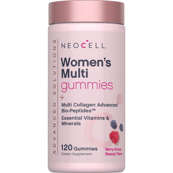 Gomitas Avanzadas de Bio-Péptidos Multicolágeno para Mujeres Sabor a Bayas, 120 Sabrosas Gomitas